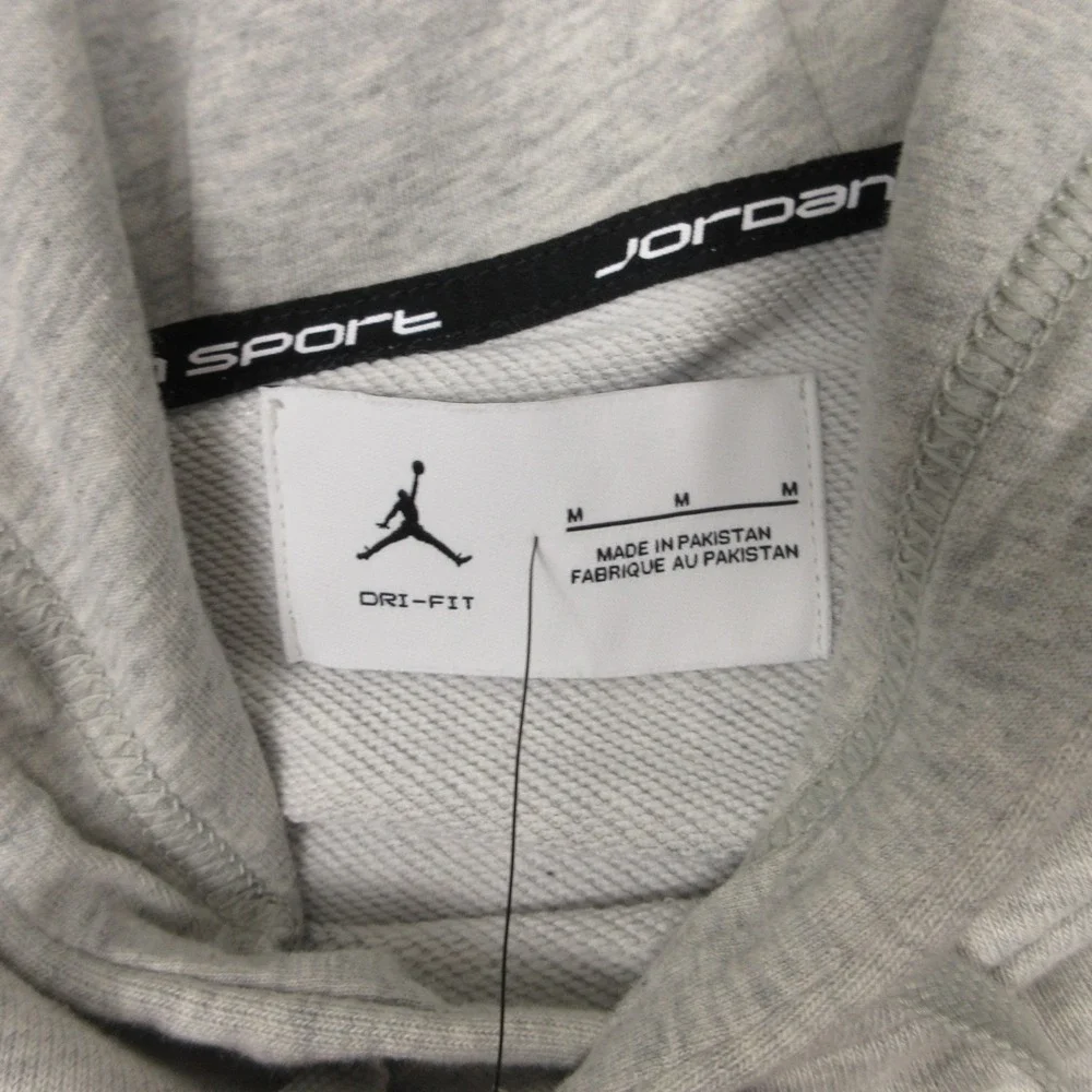 Jordan Sweater Mens M Gray Drifit Sport Crossover Pullover Hoodie Sweatshirt NEW